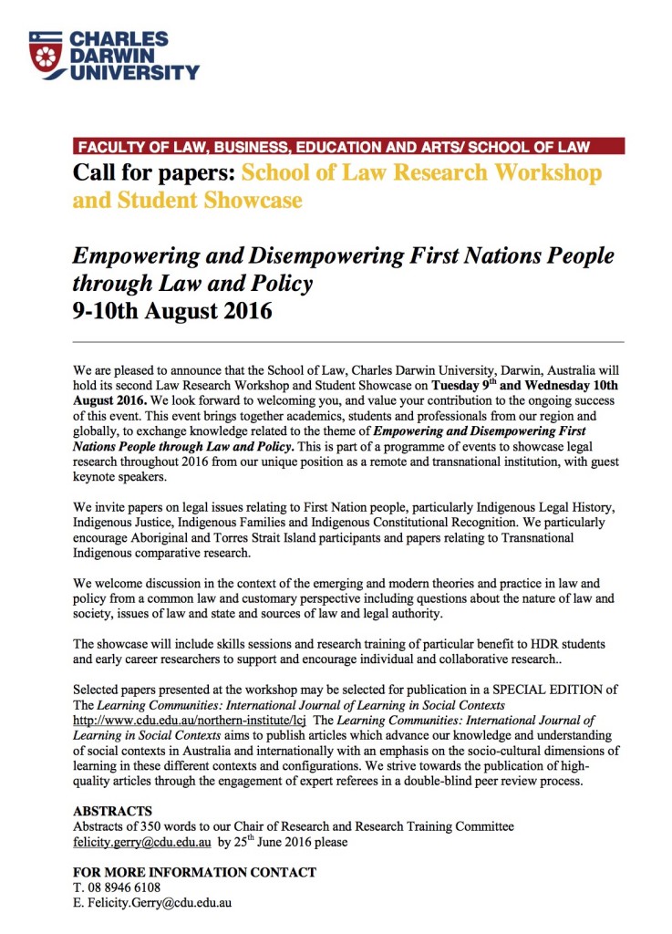 First Nation Workshop call for papers copy
